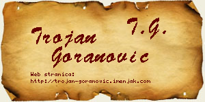Trojan Goranović vizit kartica